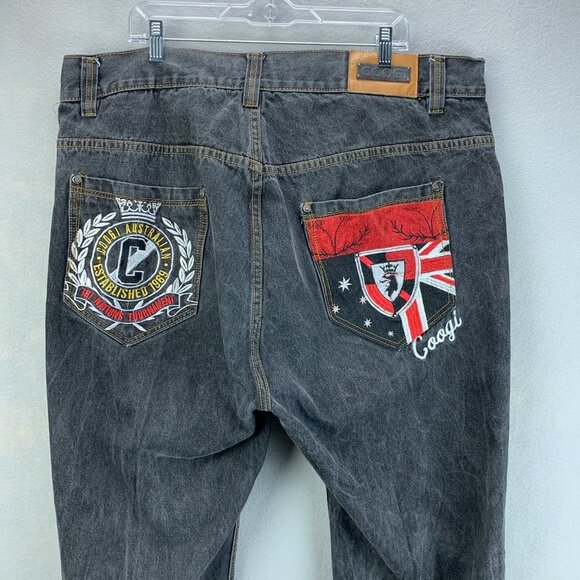 COOGI Other - **SOLD**Coogi Jeans Mens 44x34 (44x32) Black Embroidered Baggy Y2K Hip Hop